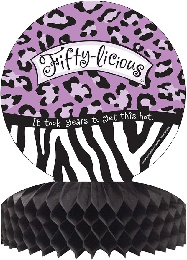Creative Converting Fifty-Licious Centerpiece with Honeycomb Base