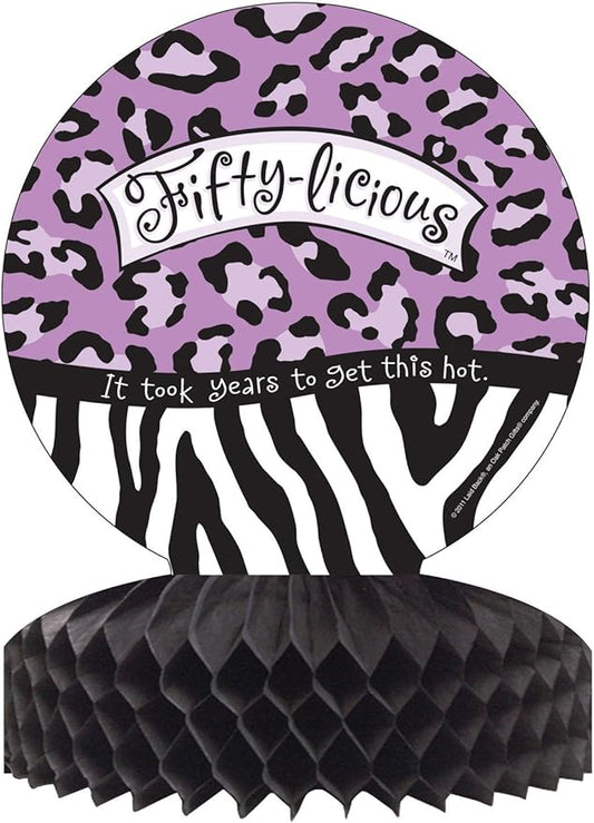 Creative Converting Fifty-Licious Centerpiece with Honeycomb Base