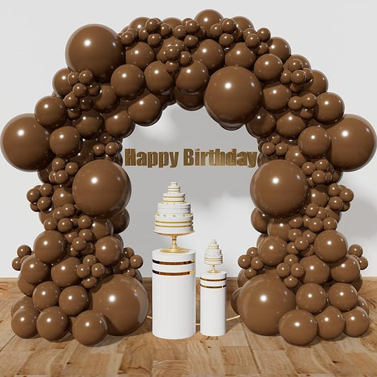 Brown Balloon Arch Kit 111Pcs 18 12 5 Inch Latex Party Balloons Garland for Birthday Baby Shower Wedding Engagement Anniversary Christmas Party Decorations