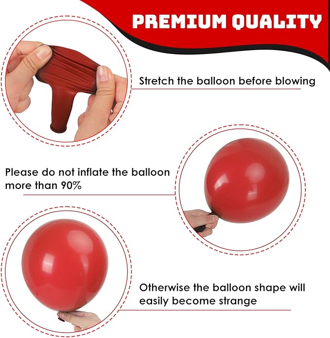 RUBFAC Red and Black Balloons Kit 65pcs 12 Inches with White and Confetti Balloon, Party Balloons for Birthday, Graduation, Stranger Things or Casino Theme Party Decorations