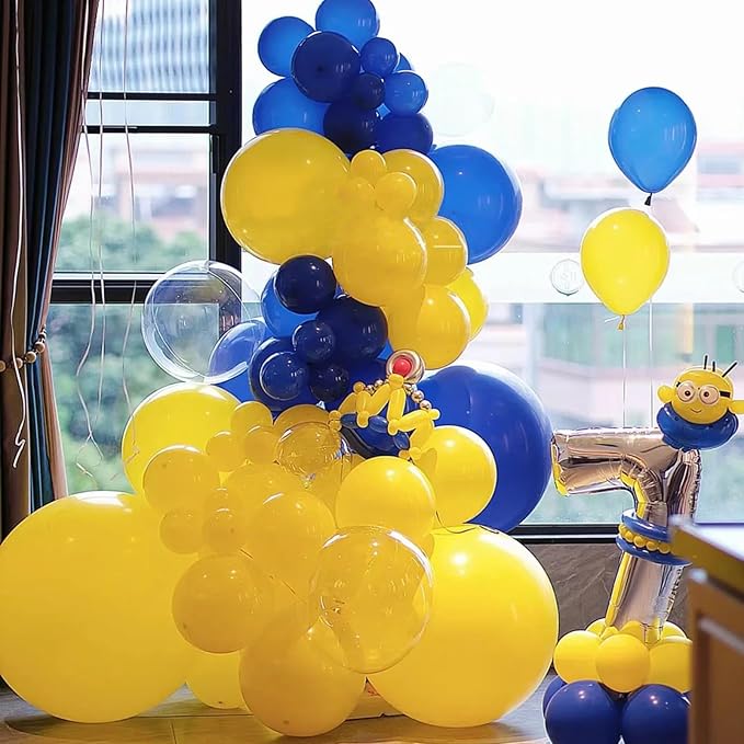 Voircoloria 105pcs Lemon Yellow Balloons 12inch Party Latex Balloons for Boys Girls Birthday Baby Shower Gender Reveal Wedding Sunflower Party Decorations