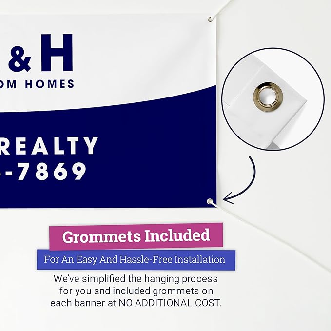 CustomForMe Personalized Vinyl Banner – Vinyl Printed Customizable Banner for Indoor and Outdoor Use (4'x6')