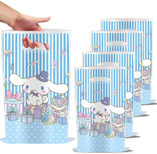 AQHOFSV 30 Pcs Birthday Party Gift Bags, Cartoon Theme Candy Goodie Treat Tote Bag for Birthday Party Supplies (stripe)