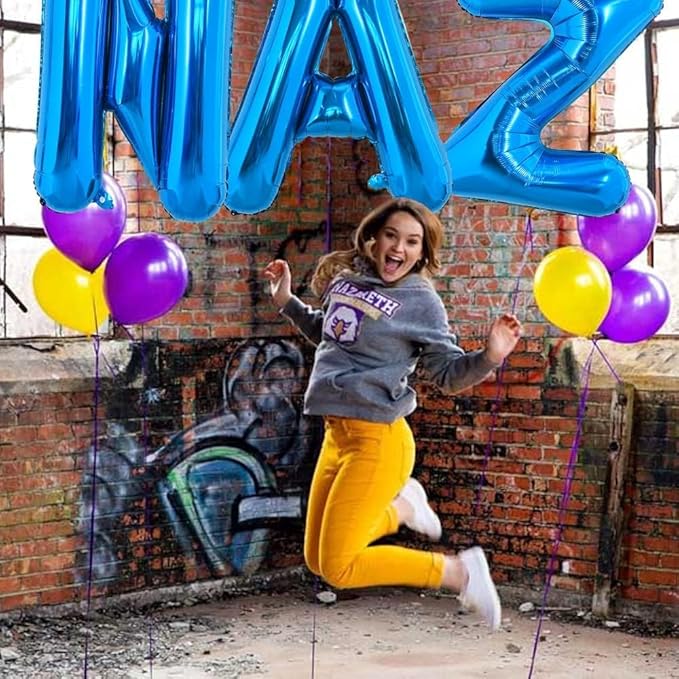 TONIFUL 40 Inch Large Blue Letter A Balloons Giant Alphabet Letter Balloons,Foil Mylar Big Balloons for 2026 Graduation Birthday Party Anniversary New Year Graduation Supplies Decorations