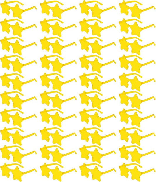 40 Pairs Rimless Star Sunglasses Bulk Wholesale Transparent Candy Color Star Glasses for Women Men Party Favors