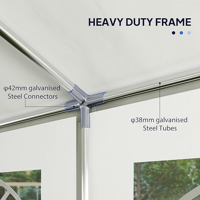 Outsunny 16.5' x 33' Party Tent, Heavy Duty Large Outdoor Canopy Tent Shelter with Removable Sidewalls, 10 Windows and 2 Doors, for Parties, Wedding, Events, BBQ Grill, White
