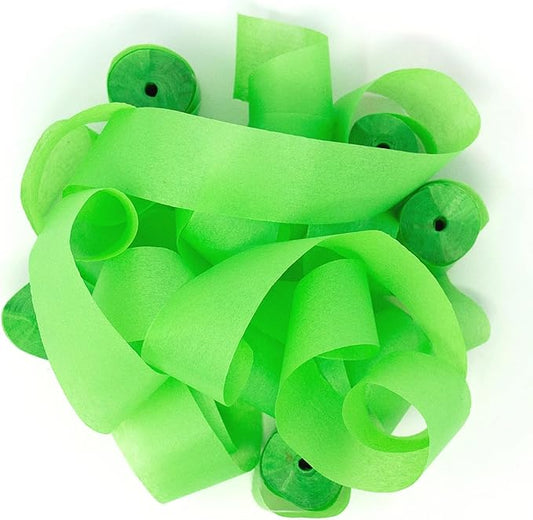 Tissue Paper Streamers in Launcher Sleeve, Light Green Color (20 Streamer Rolls per Sleeve)