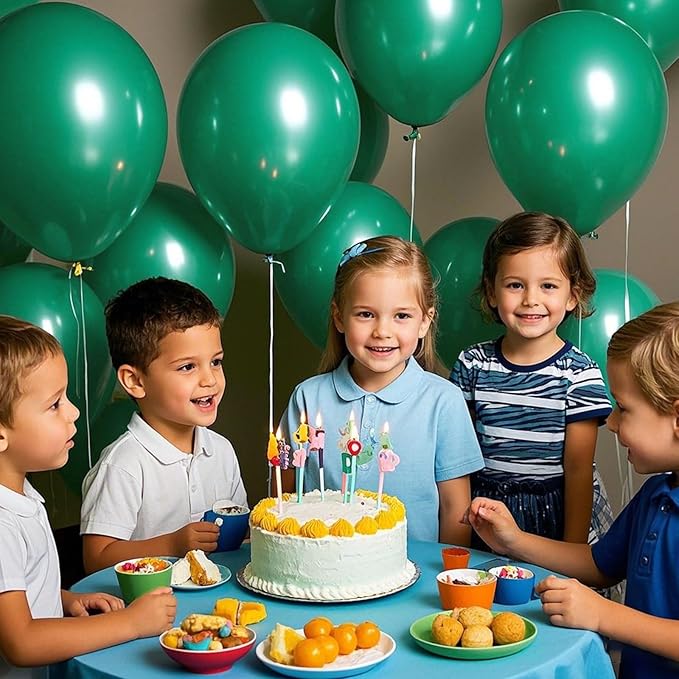 Green Balloons Green Birthday Decorations 160 Pack 5 inch Round Party Balloons for Dark Green Themed Wedding Graduation Anniversary Christmas Birthday Party St Patricks Day Backdrop Decorations