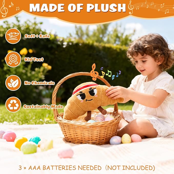 Flip & Pass the Croissant, Electronic Interactive Game, Hilarious Family Party Games for Kids Ages 3, 4-8+, Indoor/Outdoor Toys, 3 4 5 6 7 8 Year Old Girl & Boy Birthday Gift, Travel & Floor Fun