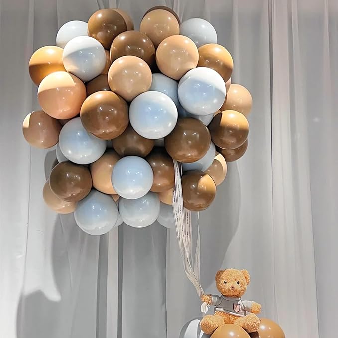 Voircoloria 90pack Khaki Balloons Different Size 18/12/10/5 Inch Khaki Balloon Garland Arch Kit for Graduation, Wedding, Birthday, Princess Theme Party, Baby Shower, Anniversary Party Decorations