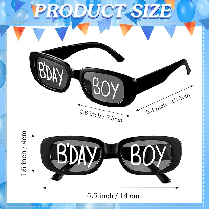 Cuffbow 12 Pairs Happy Birthday Sunglasses Novelty Photo Booth Props for Birthday Party Beach Pool Party Decor