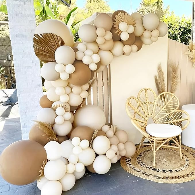 Voircoloria White Sand Balloons, 66pack 12inch Sand White Latex Party Balloons for Wedding, Bridal, Baby Shower, Birthday, Graduation, Anniversary, Bachelorette, Engagement Party Decorations