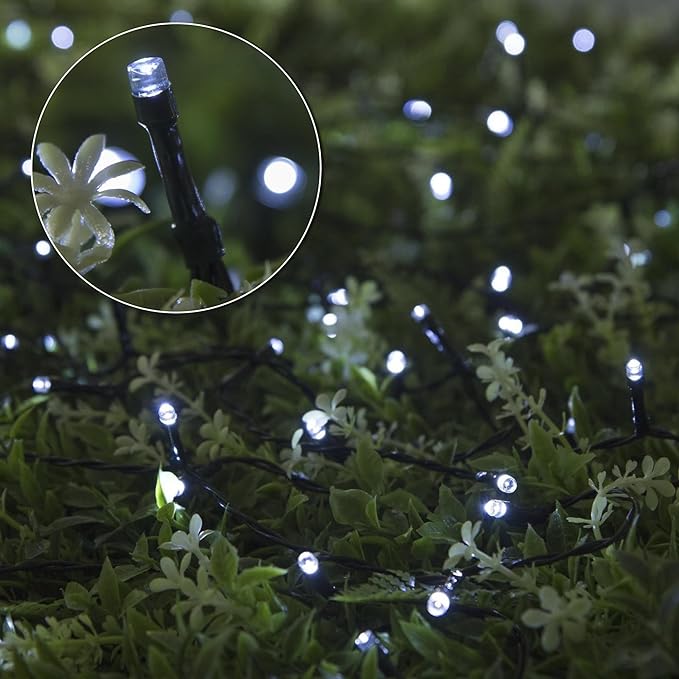 164Ft 500 LED White Christmas Lights, Waterproof 8 Twinkle with Memory Functions Christmas Tree Lights for Indoor Outdoor Christmas Tree Garden Decoration (164FT, White)