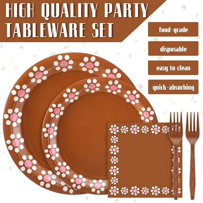 AmazingSpark 122 Pcs Cielito Lindo Party Decoration Platos De Barro Mexicanos Fiesta Talavera Paper Plates Mexican Napkins Forks Tableware Set for Cinco De Mayo Baby Shower Weeding Supplies, Serve 24