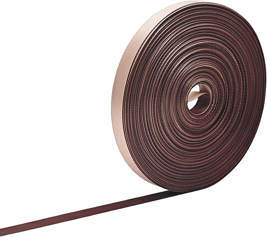 3/8 Ribbon, Burgundy & Vanilla Two-Tone Double Faced Satin Ribbon for Gift Wrapping, Flower Bouquet, Bow, Hair, Wedding, DIY Crafts, Holiday Party Decorations, 30 Yards Total