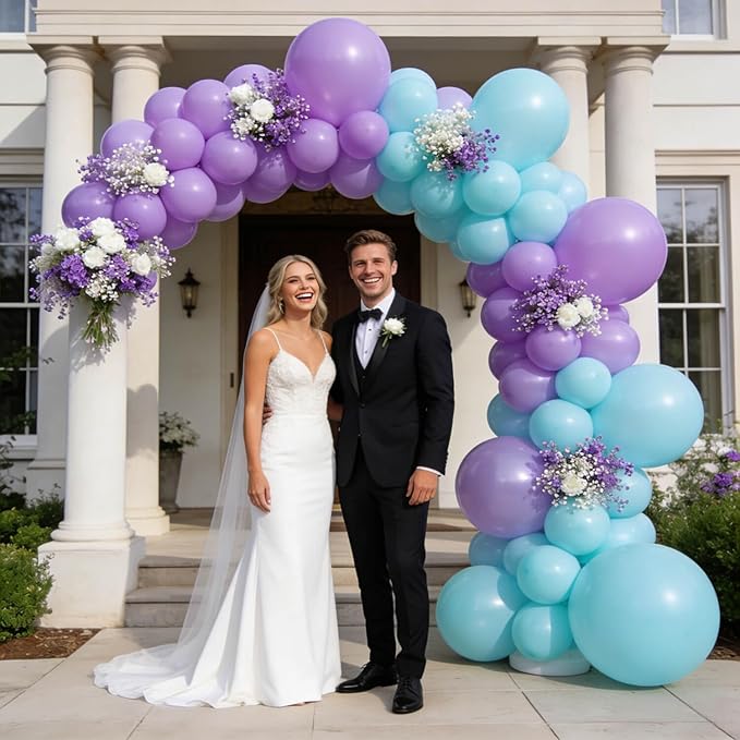 110pcs Pastel Purple Balloon 12 Inch, Pastel Purple Latex Balloons for Birthday Party Baby Shower Wedding(with 2 Ribbons).