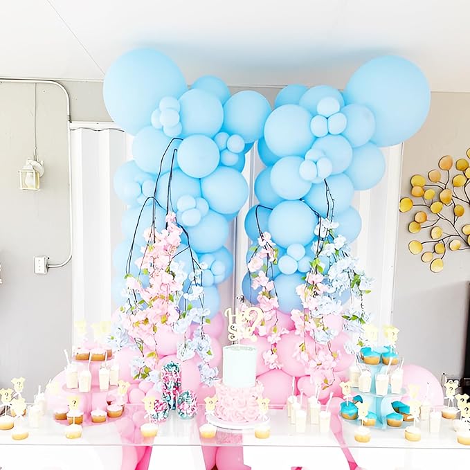 Voircoloria Light Blue Balloons, 66pack 12inch Baby Blue Latex Party Balloons for Boys Girls Birthday Party, Baby Shower, Wedding, Gender Reveal, Baby Shower, Anniversary Party Decorations