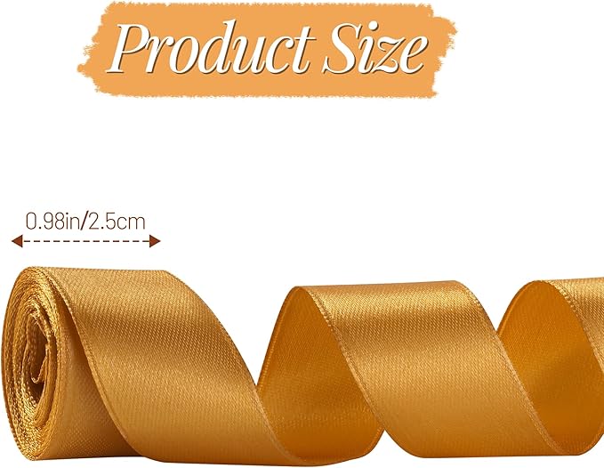 LIUYAXI 1 Inch Satin Ribbon Set – 20 Rolls Rainbow Ribbon, 5 Yards Each (Total 100 Yards), Decorative Ribbon for Gift Wrapping, Crafts Hair Bows, Flower Bouquet, Wedding Party Decorat