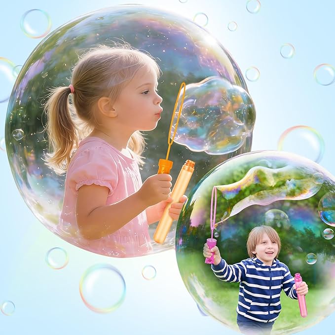 96PCS Bubble Wands for Kids,Bulk Bubble Wand for Kids Party Favor, Bubble Maker for Party Favor,Birthday,Goodie Bags, Wedding, Carnival Prizes, Summer Outdoor Toy Gifts, Assortment 6 Colors
