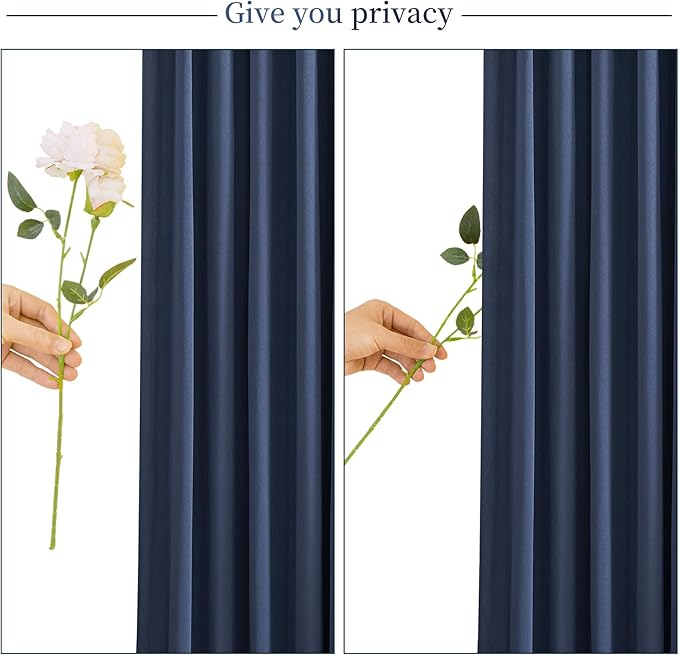 20ft x 10ft Wrinkle Free Navy Blue Wedding Backdrop Curtains for Party Bridal Shower Reception Decorations Navy Blue Fabric Curtain Backdrops Drapes for Photography Baby Shower Birthday Background