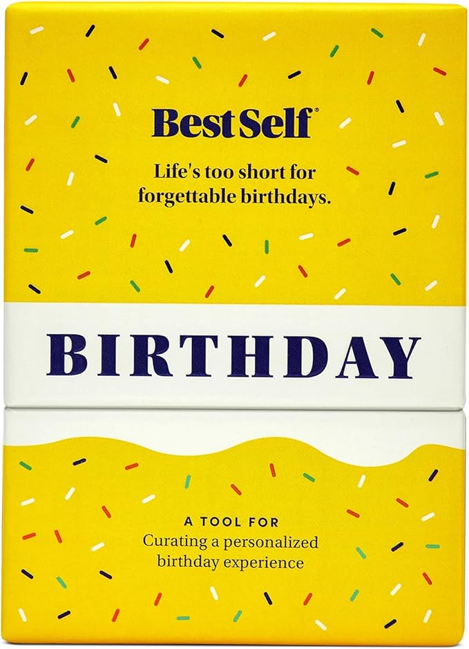 BestSelf Birthday Deck – 75 Conversation Cards & Activities for Unforgettable Birthday Celebrations | Fun, Meaningful, and Engaging Party Card Games | Gifts for Family, Couples, Friends