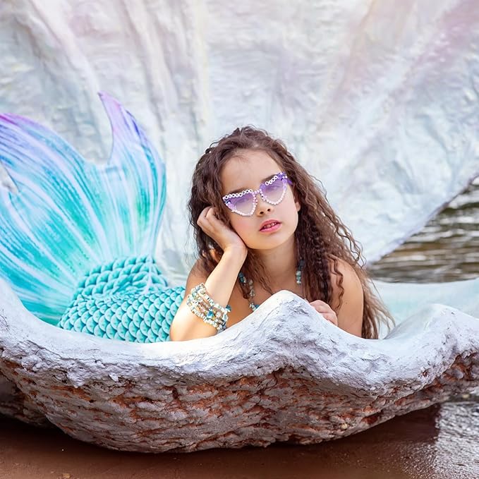 CIEHER Birthday Glasses for Women Girls Rhinestones Birthday Sunglasses Birthday Accessories Party Favors
