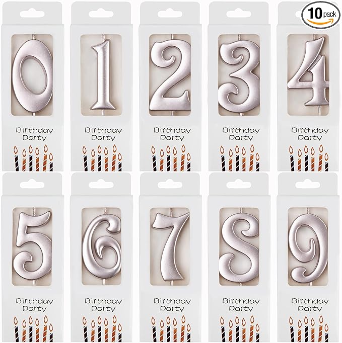 PHD CAKE 10-Count 0-9 Rose Gold Number Birthday Candles, Number One Birthday, Rose Gold Number Candles, Party Celebration, Baby Showers