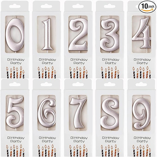 PHD CAKE 10-Count 0-9 Rose Gold Number Birthday Candles, Number One Birthday, Rose Gold Number Candles, Party Celebration, Baby Showers