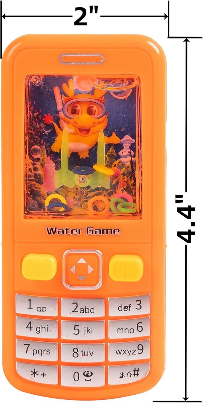Desyeryamimi 24 Pack Handheld Water Ring Games for Kids Party Favors Goodie Bags Stuffers Return Gifts for Kids Birthday Classroom Prize Box Back to School Gifts, Small, Orange & Black