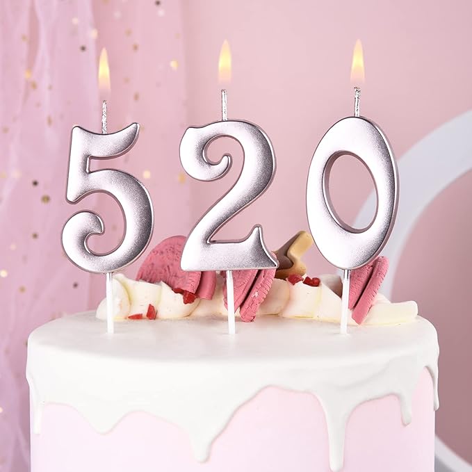 PHD CAKE 10-Count 0-9 Rose Gold Number Birthday Candles, Number One Birthday, Rose Gold Number Candles, Party Celebration, Baby Showers