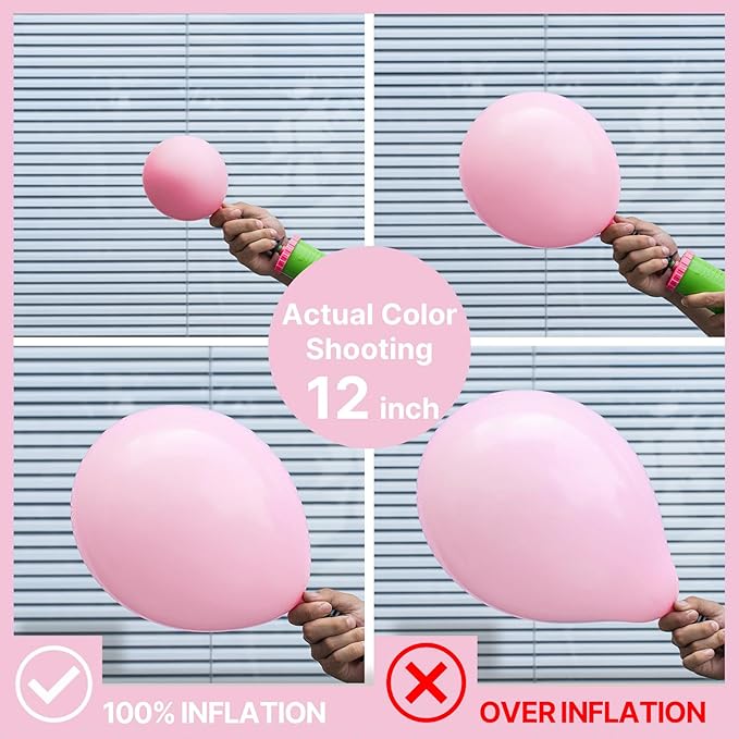 PartyWoo Pink White and Silver Balloons 66pcs 12 Inch Baby Pink Pearl White Silver Confetti Balloons for Graduation Baby Shower Birthday Gender Reveal Anniversary Bachelorette Party Decorations