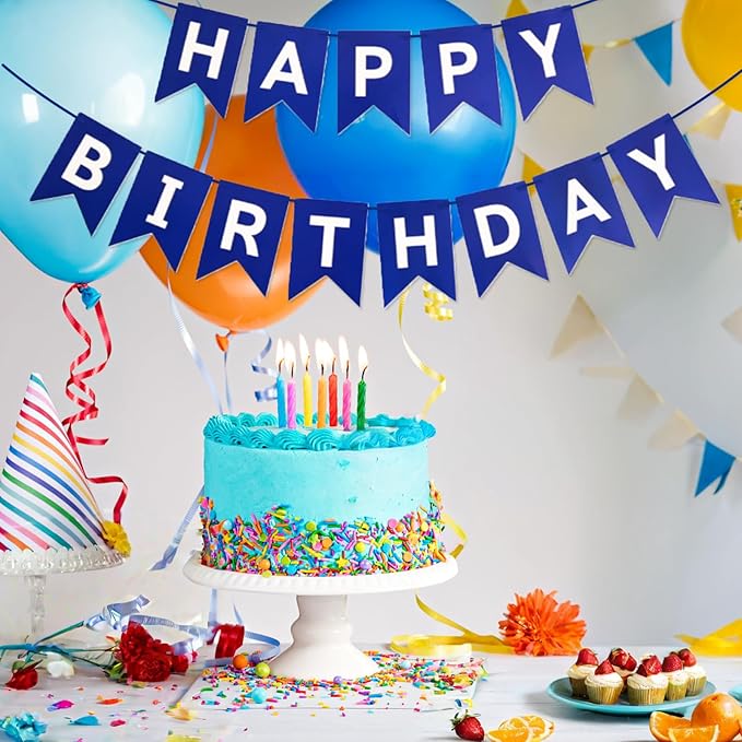 Happy Birthday Banner Party Banner Birthday Hanging Decoration for Women Men Girls Boys Adults Pets Party Backdrop Wall Decor Party Supplies