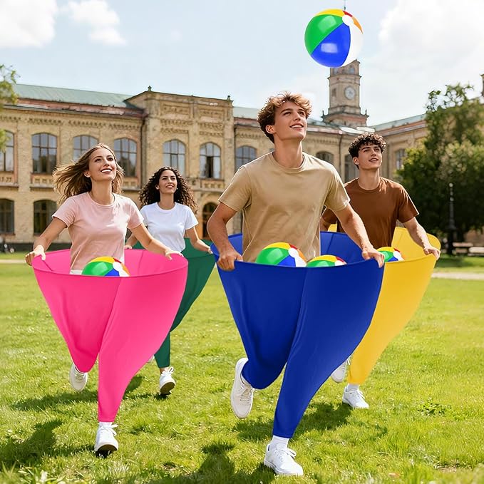 Granny Pants Yard Game Freaky Party Games Pants with Bouncy Balls and Air Pump Oversized Granny Pants Outdoor Game for Adults and Family Interactive Throwing Game for Group Gatherings