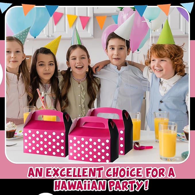 Marspark 12 Pack Pink Mouse Cartoon Birthday Party Supplies, Paper Gift Boxes, Cartoon Candy Treat Boxes for Birthday Party Decorations(Pink Mouse Pattern)