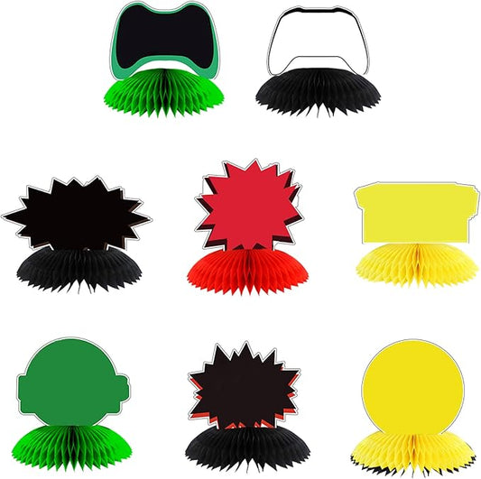 Kpop Theme Party Supplies, 7PCS Double-Sided Table Centerpieces, Cake Toppers, Photo Booth Props, K-Pop Idol Bangtan Boys Party Decorations for Fans Army Merch