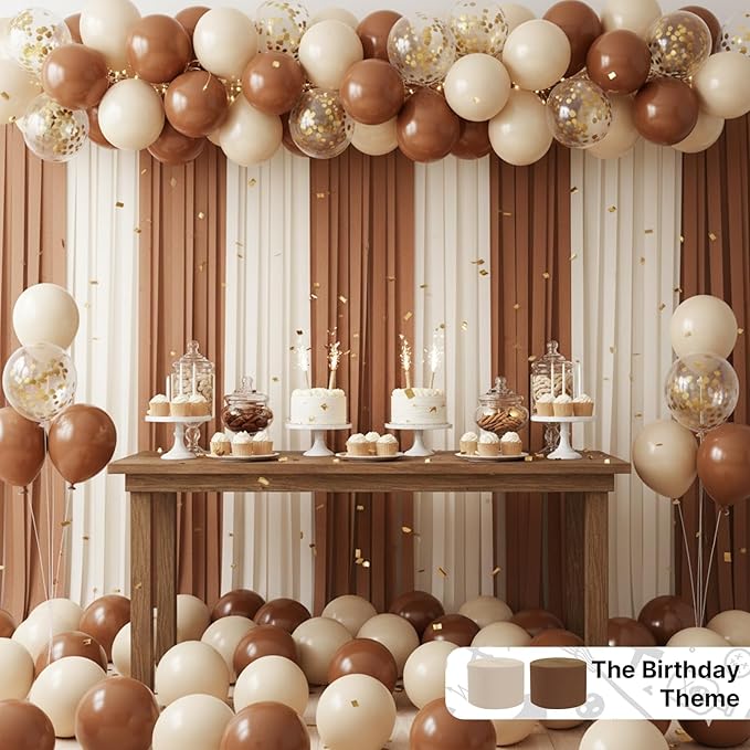 PartyWoo White Crepe Paper Streamers 6 Rolls 492 ft Pack of Beige Sand Off White Crepe Paper Rolls for Graduation Wedding Bridal Baby Shower Birthday Party Decorations (1.8 Inch x 82 Ft/Rolls)