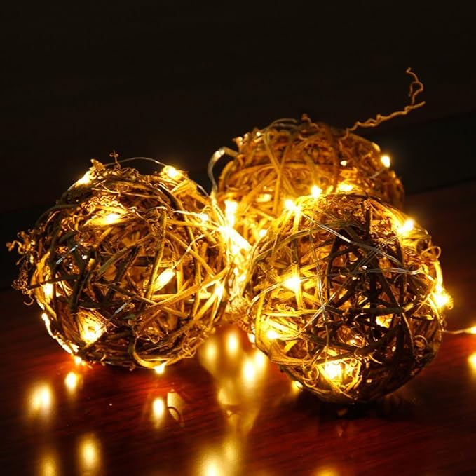 CYLAPEX 12 Pack Fairy Lights Battery Operated 7ft 20 LED Mini String Lights Silver Wire Firefly Starry Moon Lights for Wedding Mason Jars Party Christmas Centerpiece Table Decorations, Warm White