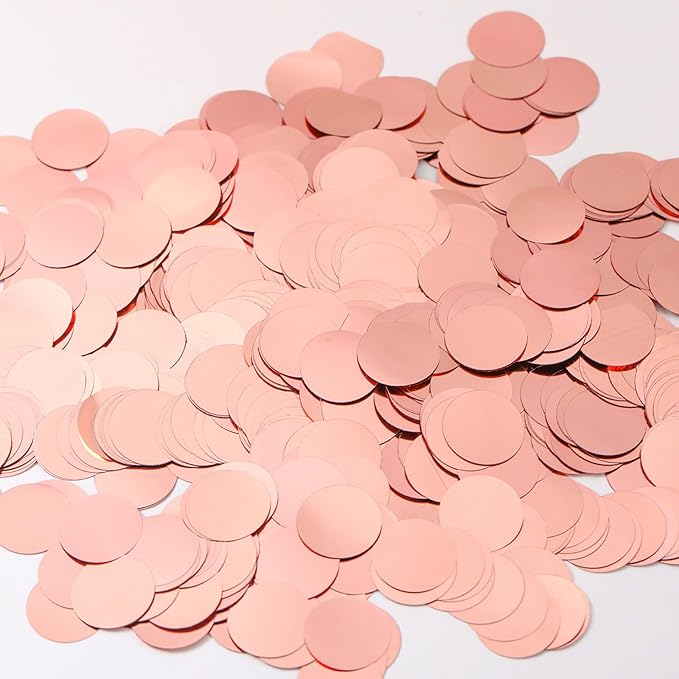 Rose Gold Confetti Balloons, 25 Pcs Thickened 12 Inch Clear Latex Balloon with Confetti Inside for Graduation Decorations Engagement Bridal Shower Party Baby Shower Birthday Party Decoration Supplies