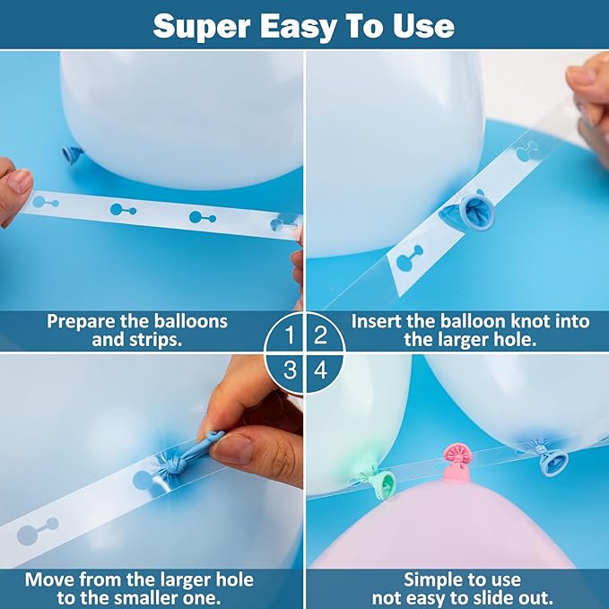 KICNIC Balloon Arch Strip, 49ft Balloon Tape and 300 Glue Point Dots, Balloons Arch Kit for Garland, Party, Birthday, Baby Shower, Graduation, Graduation Decorations