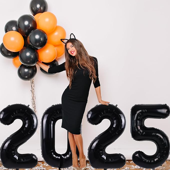 40 inch Number Balloon 0-9 Black Large Number 0 Balloons,Digital Balloons for Birthday Party Celebration Decorations Supplies, Helium Foil Number Balloons for Wedding Anniversary