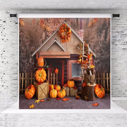 Kate 8x8ft Thanksgiving Backdrop for Photography Fabric Fall Backdrop Baby Shower Birthday Party Decoration