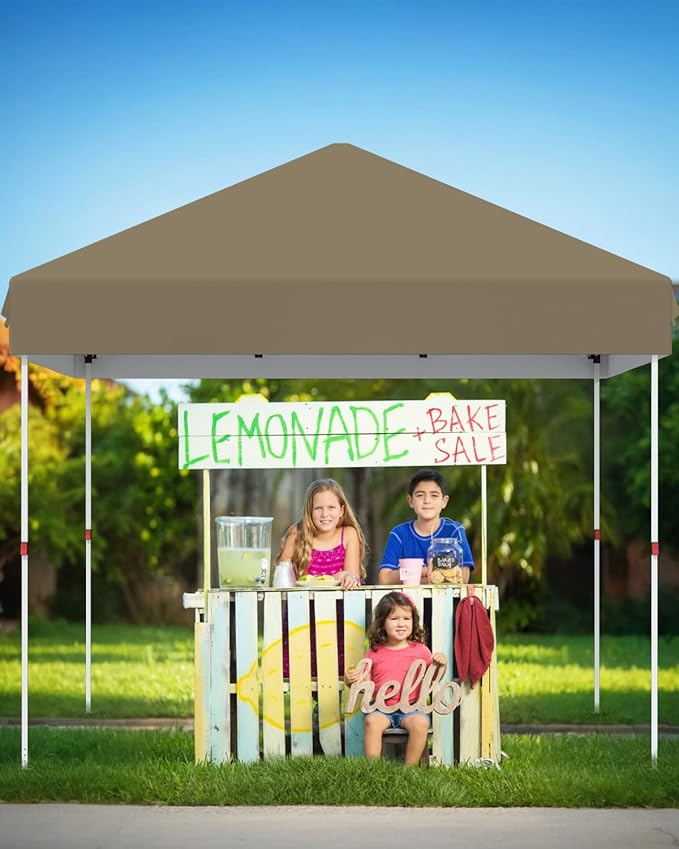 10x10 Pop Up Canopy, Beach Tent with One Push Setup,Outdoor Sun Shade for Events, Parties, Camping,UPF 50+ All Weather Waterproof, Commercial Gazebo with Weight Bags & Wheeled Carry Bag
