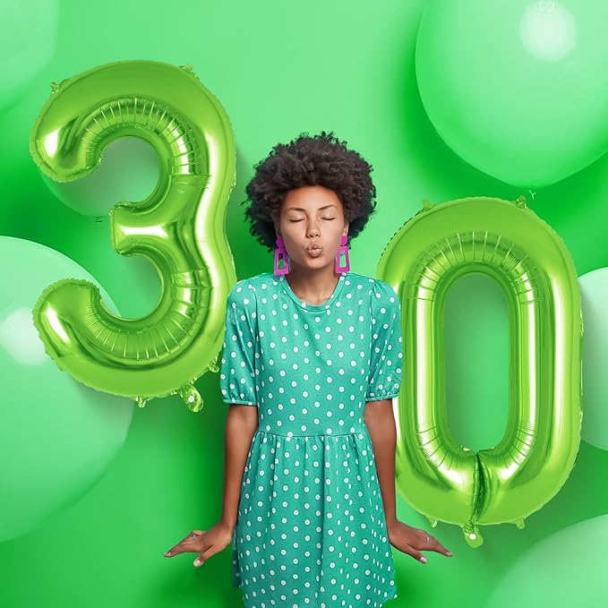 Green Number 3 Balloon 40 Inch, Big Large Foil Helium Number Balloons, Jumbo Giant Mylar Number 3 Balloons for 3 Third Birthday Party Decorations Supplies Anniversary Celebration