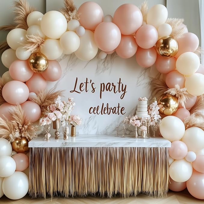 RUBFAC 129pcs Ivory white Balloons Different Sizes 18 12 10 5 Inch Latex Balloon Garland Arch for Party Decoration Birthday Gender Reveal Wedding Anniversary Baby Shower Party Supplies