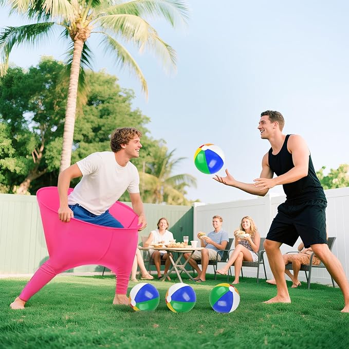 Granny Pants Yard Game Freaky Party Games Pants with Bouncy Balls and Air Pump Oversized Granny Pants Outdoor Game for Adults and Family Interactive Throwing Game for Group Gatherings