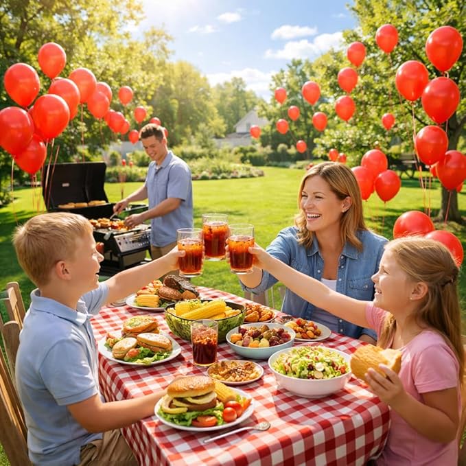 Red Balloons 100 Pack, 12 Inch Red Latex Balloons, Round Helium Balloons for Christmas New Years Wedding Birthday Patriotic Graduation Theme Party Decorations