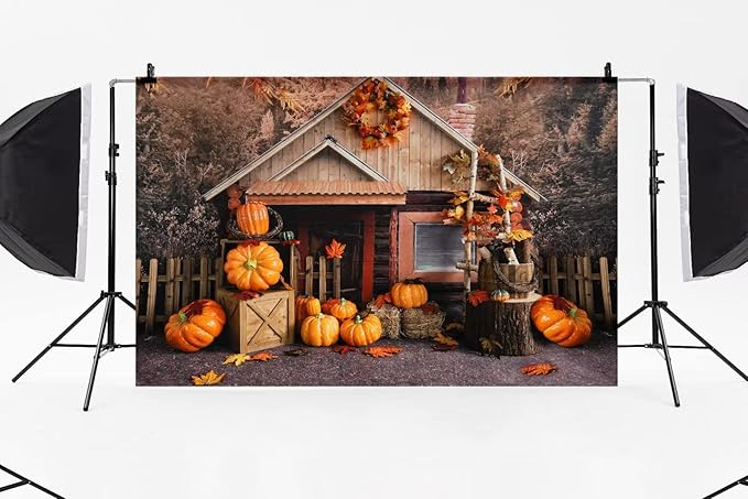 Kate 10x10ft Thanksgiving Backdrop for Photography Fabric Fall Backdrop Baby Shower Birthday Party Decoration