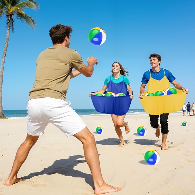 Granny Pants Outdoor Game, Granny Pants Yard Game for Adults with Bouncy Balls and 1 Air Pump (Random Colors), Granny Pants Game Granny Skirt Outdoor Game for Family Reunion Team Game Party
