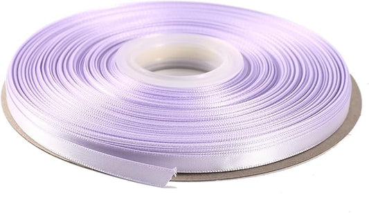 ITIsparkle 1/4" Inch Double Faced Satin Ribbon 50 Yards-Roll Set for Gift Wrapping Scrap Books Party Favor Hair Braids Baby Shower Decoration Floral Arrangement Craft Supplies, Lilac Mist Ribbon
