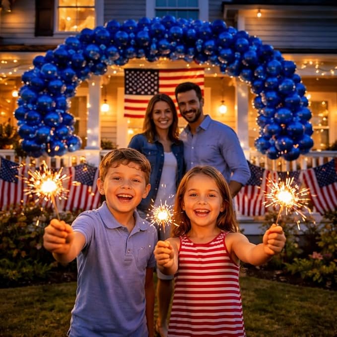 Royal Blue Balloons 100 Pack, 12 Inch Round Latex Helium Blue Balloon, for Baseball Baby Shower Birthday Graduation Sports Nautical Retirement Patriotic Party Decorations